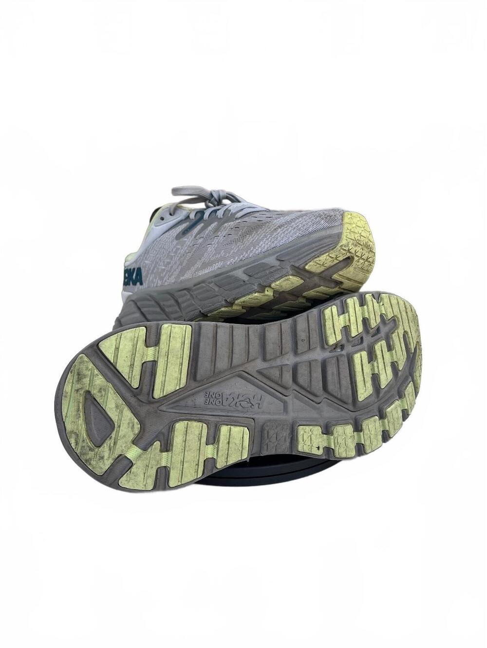 HOKA Men's Gray and Green Running Sneakers, Size 8, Lightweight and Cushioned - Picture 5 of 6